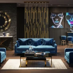 KARE Design Suspension Living Vegas Deluxe laiton LED> Luminaires