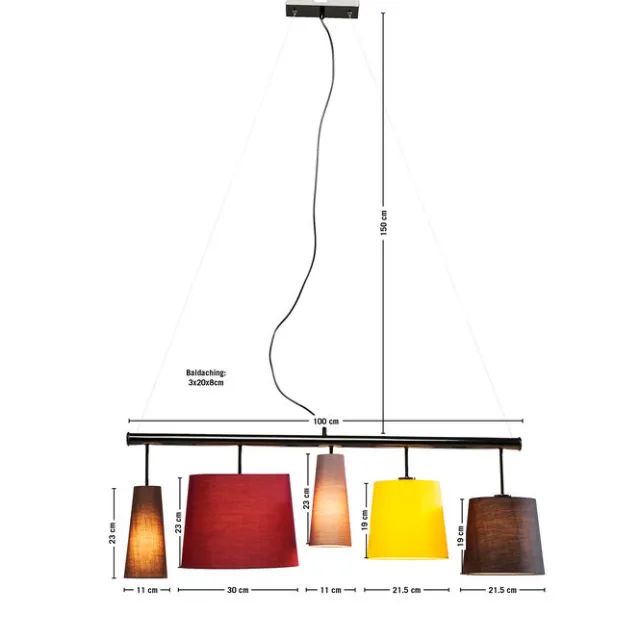 KARE Design Suspension Parecchi colore 100cm> Luminaires