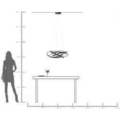 KARE Design Suspension Saturn noir Ø72cm><noscript><img width=