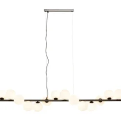 KARE Design Suspension Scala Balls Milky noir 150cm> Luminaires