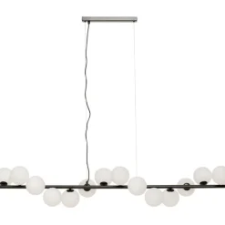 KARE Design Suspension Scala Balls Milky noir 150cm> Luminaires