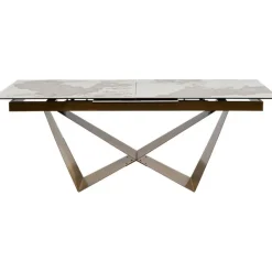 KARE Design Table à rallonges Connesso laiton 200(+60)x90cm> Meubles