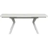 KARE Design Table à rallonges Xenia blanc 140(+30+30)x80cm> Meubles