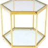 KARE Design Table basse Comb doré 45> Meubles