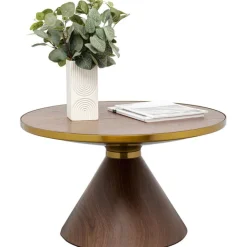 KARE Design Table basse Cono Noix Ø70cm> Meubles