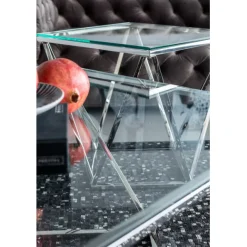KARE Design Table basse Cristallo Chrome 80x80cm><noscript><img width=