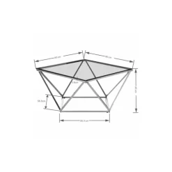 KARE Design Table basse Cristallo Chrome 80x80cm><noscript><img width=
