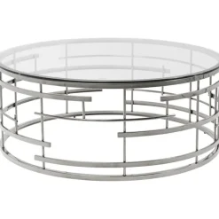 KARE Design Table basse Jupiter argenté Ø100cm> Meubles