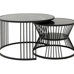 KARE Design Table basse Roma noir (2/set)> Meubles