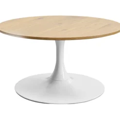 KARE Design Table basse Schickeria Chêne blanc Ø80cm> Meubles