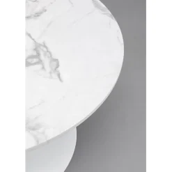 KARE Design Table basse Schickeria Marbre blanc Ø80cm><noscript><img width=