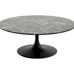 KARE Design Table basse Schickeria Marbre noir Ø110cm> Meubles