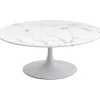 KARE Design Table basse Schickeria Marbre blanc Ø110cm> Meubles