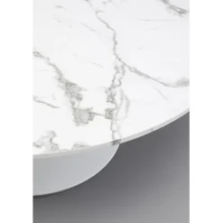 KARE Design Table basse Schickeria Marbre blanc Ø110cm><noscript><img width=