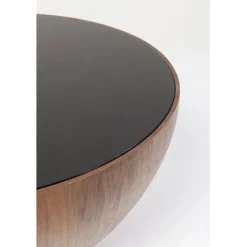 KARE Design Table basse Tear Drops noyer Ø80cm><noscript><img width=