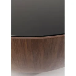 KARE Design Table basse Tear Drops noyer Ø80cm><noscript><img width=
