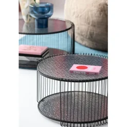 KARE Design Table basse Wire Double Bubble Noir (2/Set)><noscript><img width=