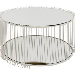 KARE Design Table basse Wire Double Greige Ø80cm><noscript><img width=