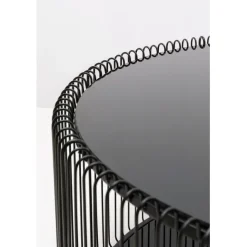 KARE Design Table basse Wire Double noir Ø80cm><noscript><img width=