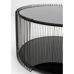 KARE Design Table basse Wire Double noir Ø80cm><noscript><img width=