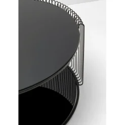 KARE Design Table basse Wire Double noir Ø80cm><noscript><img width=