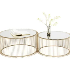 KARE Design Table basse Wire laiton (2/Set)> Meubles