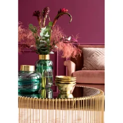 KARE Design Table basse Wire Uno laiton Ø80cm><noscript><img width=