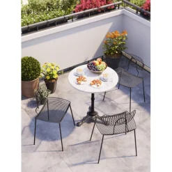 KARE Design Table bistrot Kaffeehaus blanc Ø60> Meubles