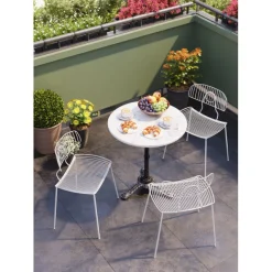 KARE Design Table bistrot Kaffeehaus blanc Ø60><noscript><img width=