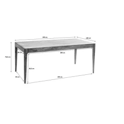 KARE Design Table Brooklyn walnut 200x100cm><noscript><img width=