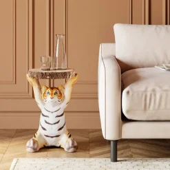 KARE Design Table d appoint Animal Tigre Ø35cm><noscript><img width=