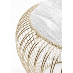 KARE Design Table d appoint Beam marbre gris-laiton Ø43cm><noscript><img width=