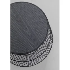 KARE Design Table d appoint Beam noir Ø40cm> Meubles