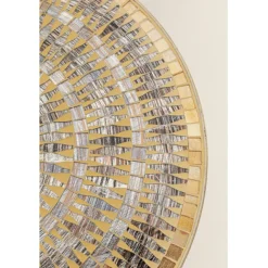 KARE Design Table d appoint Clack Mosaic marron Ø35cm><noscript><img width=
