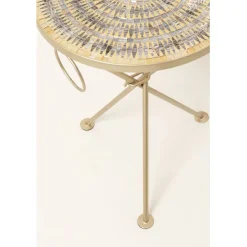 KARE Design Table d appoint Clack Mosaic marron Ø35cm><noscript><img width=