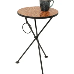 KARE Design Table d appoint Clack Mosaic orange Ø35cm> Meubles