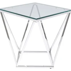 KARE Design Table d appoint Cristallo Chrome 50x50cm><noscript><img width=