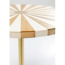 KARE Design Table d appoint Domero Cirque laiton blanc Ø40cm><noscript><img width=