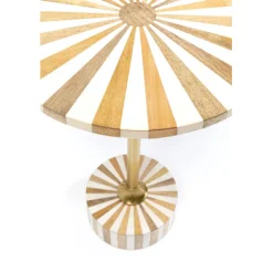 KARE Design Table d appoint Domero Cirque laiton blanc Ø40cm><noscript><img width=