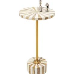 KARE Design Table d appoint Domero Cirque laiton blanc Ø25cm><noscript><img width=