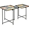 KARE Design Table d appoint Flowers Garden carré (2/set)> Meubles