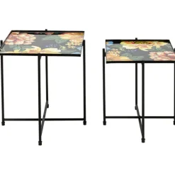 KARE Design Table d appoint Flowers Garden carré (2/set)><noscript><img width=