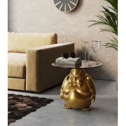 KARE Design Table d appoint Monk doré Ø54cm> Meubles