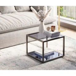 KARE Design Table d appoint Quadro noir 50x50cm> Meubles