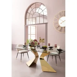 KARE Design Table Gloria Gold 200x100cm> Meubles