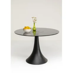KARE Design Table Grande Possibilita verre fumé Ø110cm> Meubles