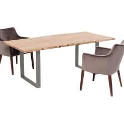 KARE Design Table Harmony acier brut 200x100cm> Meubles