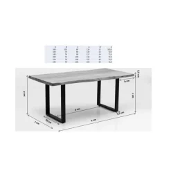 KARE Design Table Harmony chromé 180x90cm><noscript><img width=