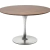 KARE Design Table Invitation set noyer - zinc Ø120cm> Meubles