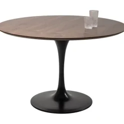 KARE Design Table Invitation Set noyer noir Ø120cm> Meubles